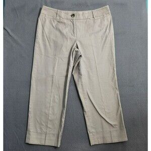 Ann Taylor Women 10 Brown Signature Cuffed Pants